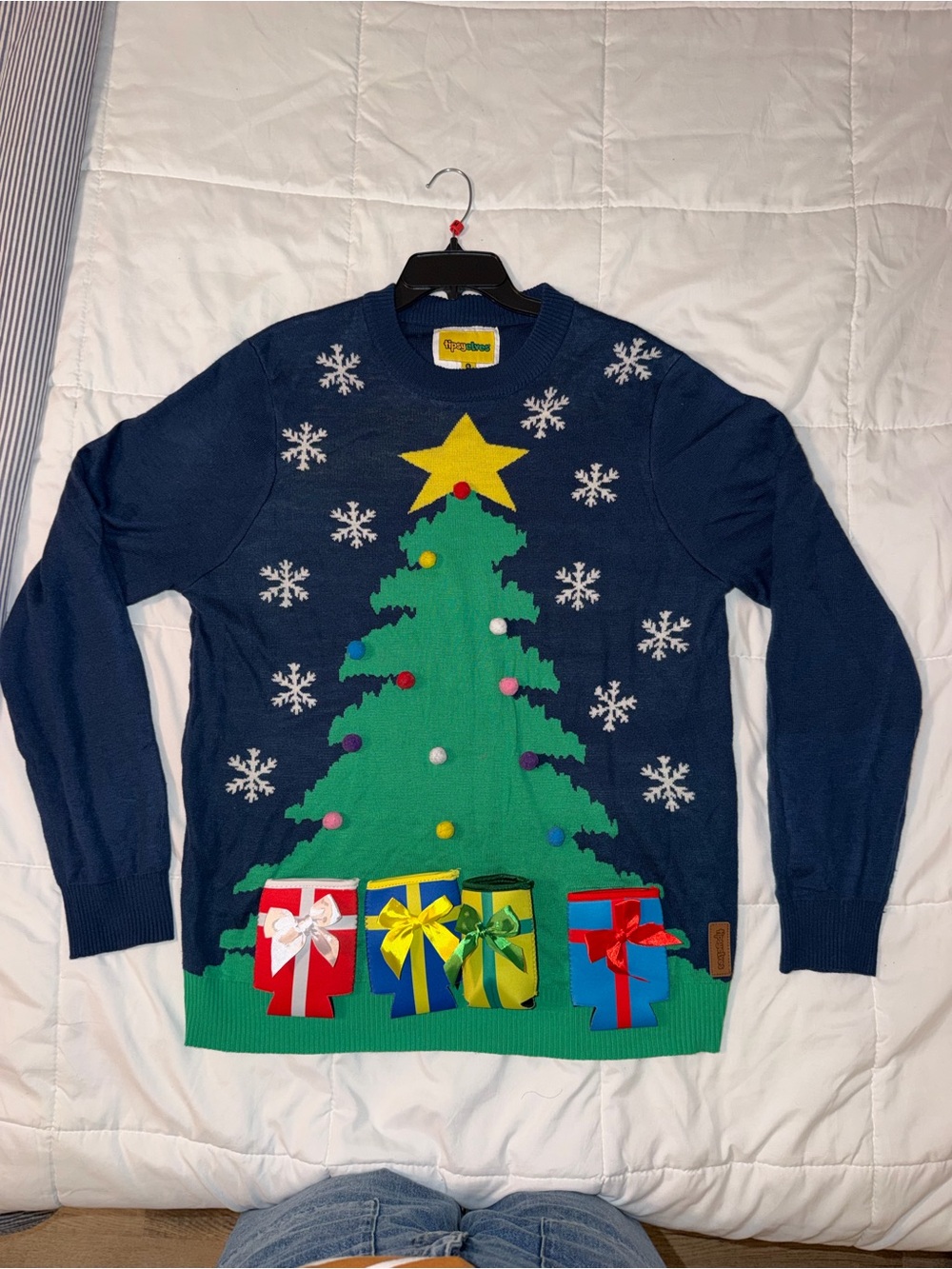 Tipsy Elves Ugly Christmas Sweater 4 Koozies unisex XLarge Christmas party funny